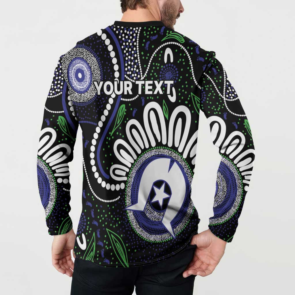 Torres Strait Islander Aboriginal Dot Painting Personalised Button Sweatshirt