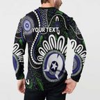 Torres Strait Islander Aboriginal Dot Painting Personalised Button Sweatshirt