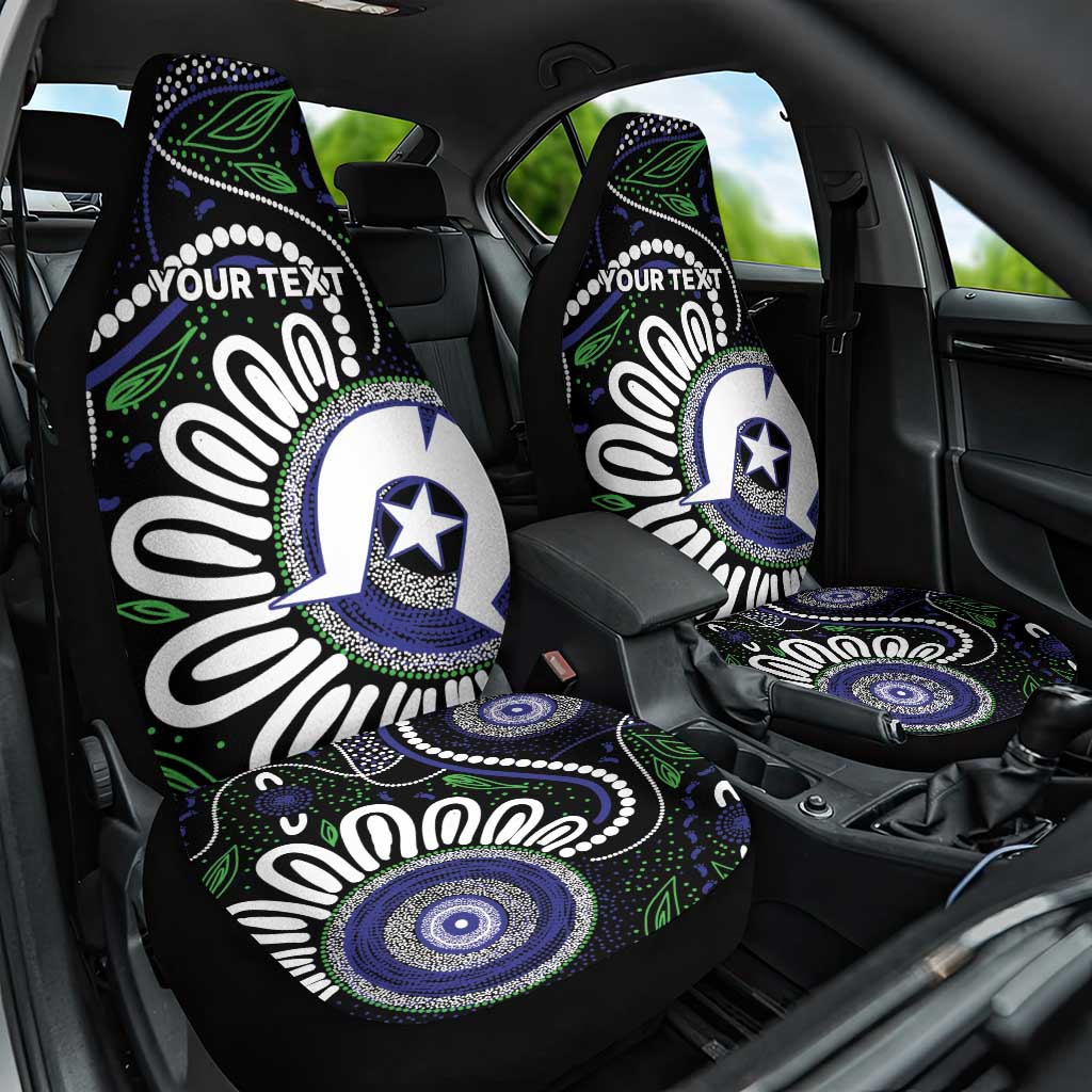 Torres Strait Islander Aboriginal Dot Painting Personalised Car Seat Cover