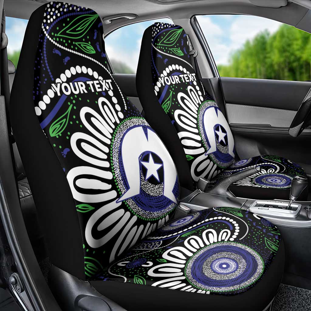 Torres Strait Islander Aboriginal Dot Painting Personalised Car Seat Cover