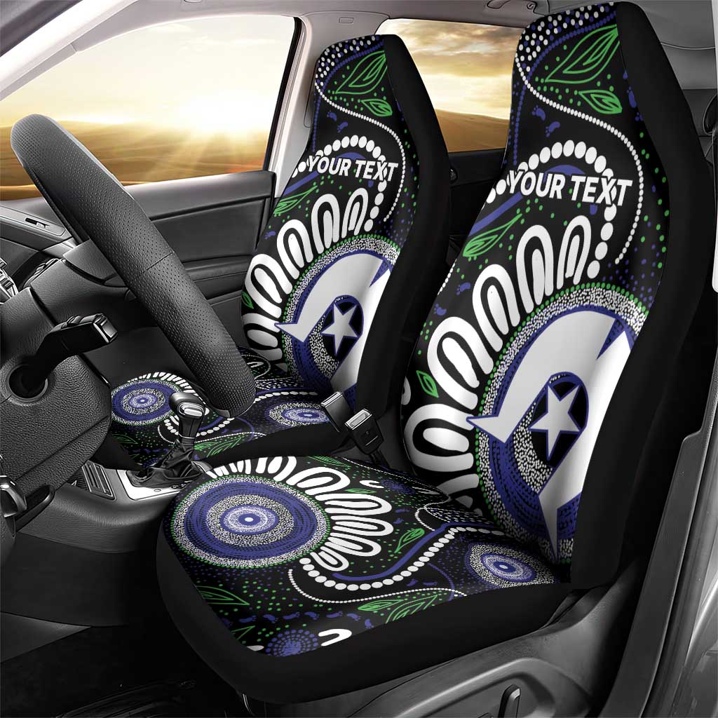 Torres Strait Islander Aboriginal Dot Painting Personalised Car Seat Cover