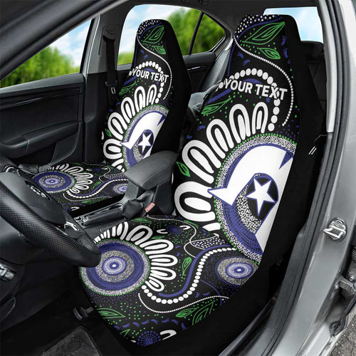 Torres Strait Islander Aboriginal Dot Painting Personalised Car Seat Cover