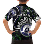 Torres Strait Islander Aboriginal Dot Painting Personalised Family Matching Long Sleeve Bodycon Dress and Hawaiian Shirt