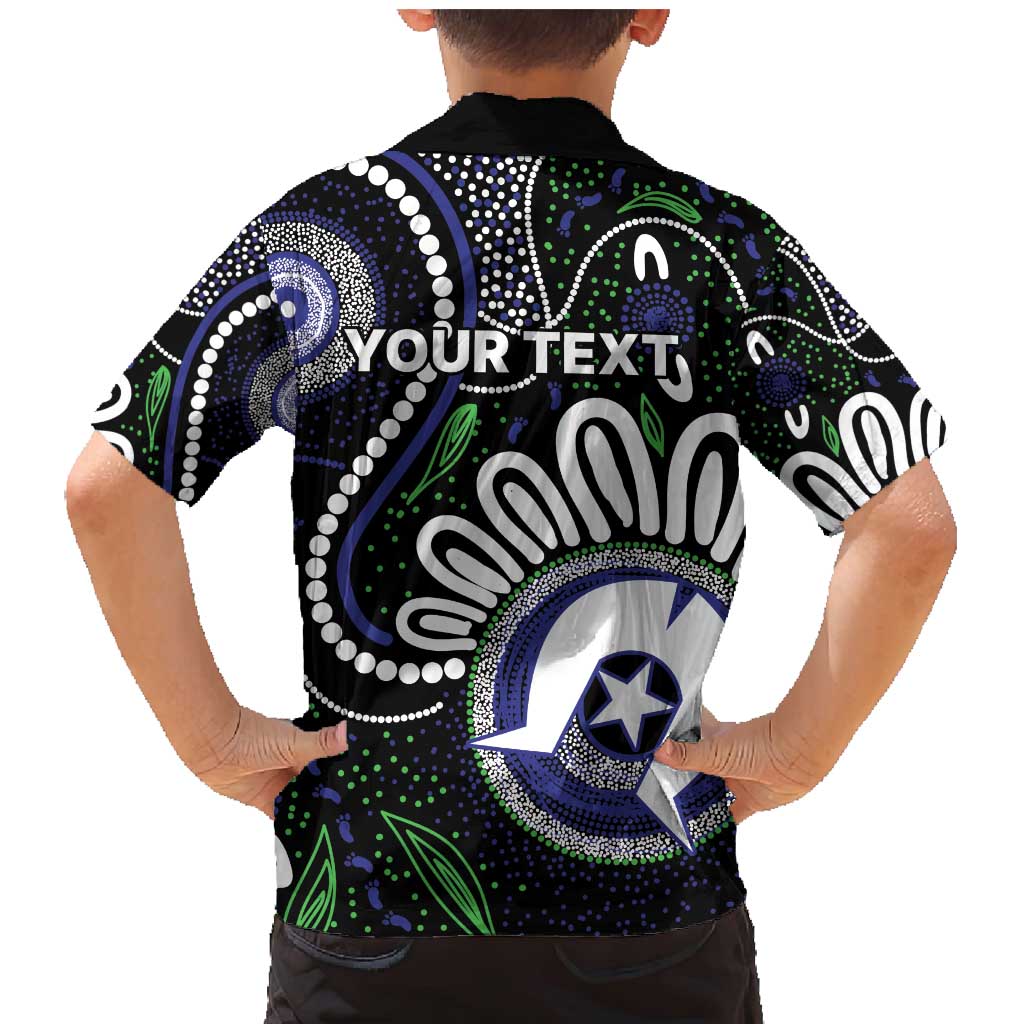 Torres Strait Islander Aboriginal Dot Painting Personalised Family Matching Mermaid Dress and Hawaiian Shirt
