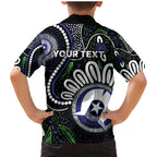Torres Strait Islander Aboriginal Dot Painting Personalised Family Matching Mermaid Dress and Hawaiian Shirt