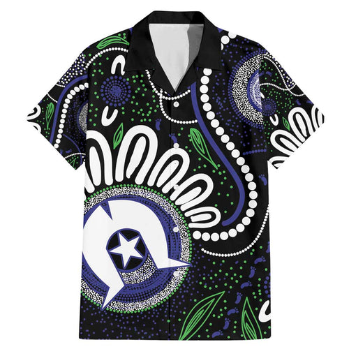 Torres Strait Islander Aboriginal Dot Painting Personalised Family Matching Mermaid Dress and Hawaiian Shirt