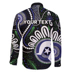 Torres Strait Islander Aboriginal Dot Painting Personalised Family Matching Mermaid Dress and Hawaiian Shirt