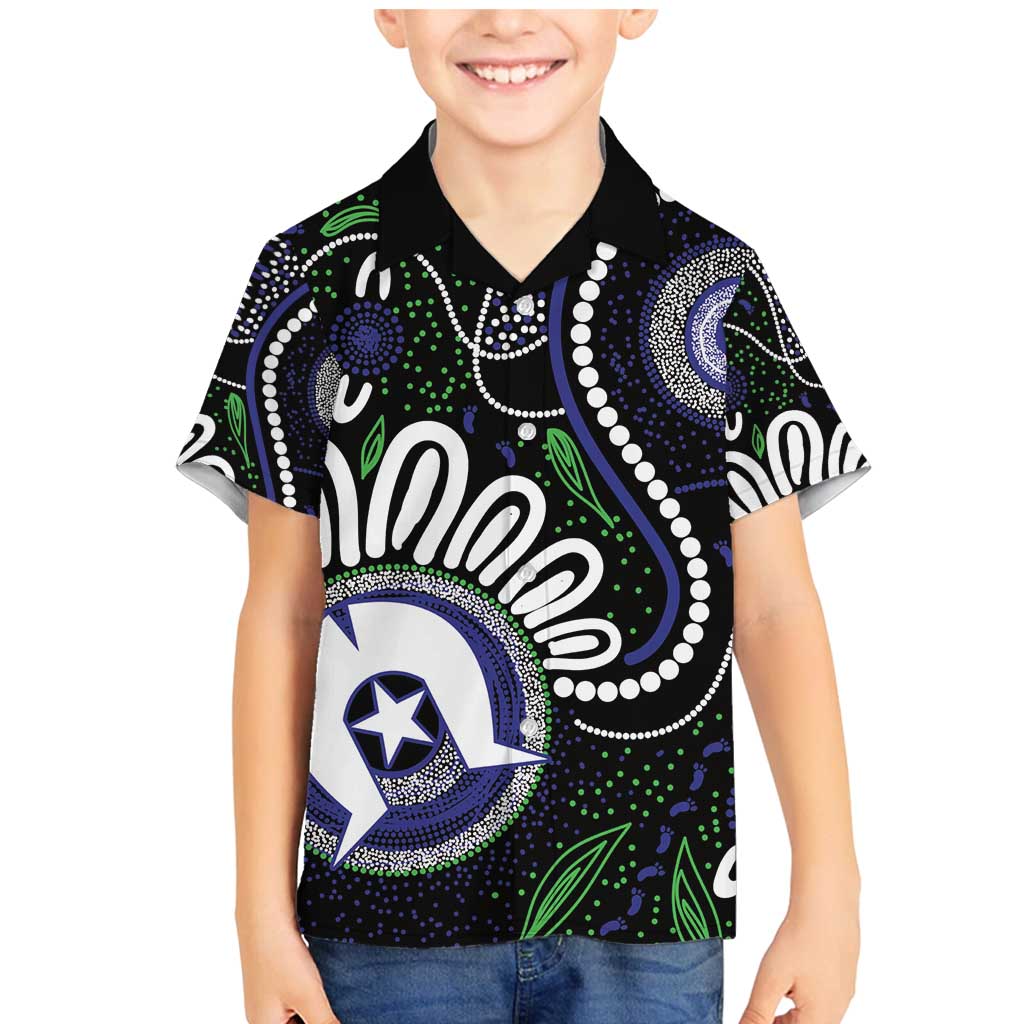 Torres Strait Islander Aboriginal Dot Painting Personalised Family Matching Mermaid Dress and Hawaiian Shirt
