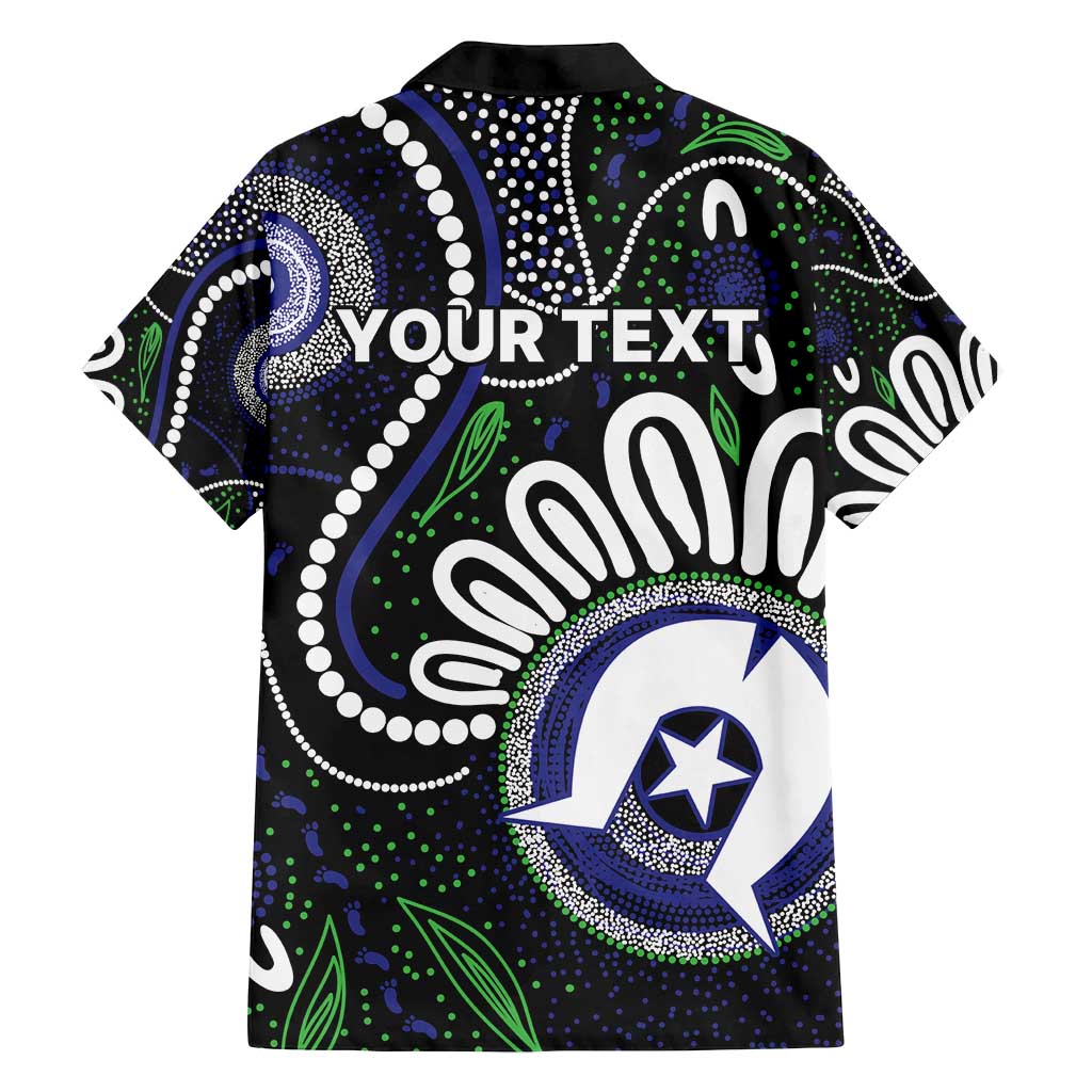 Torres Strait Islander Aboriginal Dot Painting Personalised Family Matching Off Shoulder Short Dress and Hawaiian Shirt
