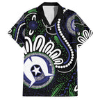 Torres Strait Islander Aboriginal Dot Painting Personalised Family Matching Puletasi and Hawaiian Shirt