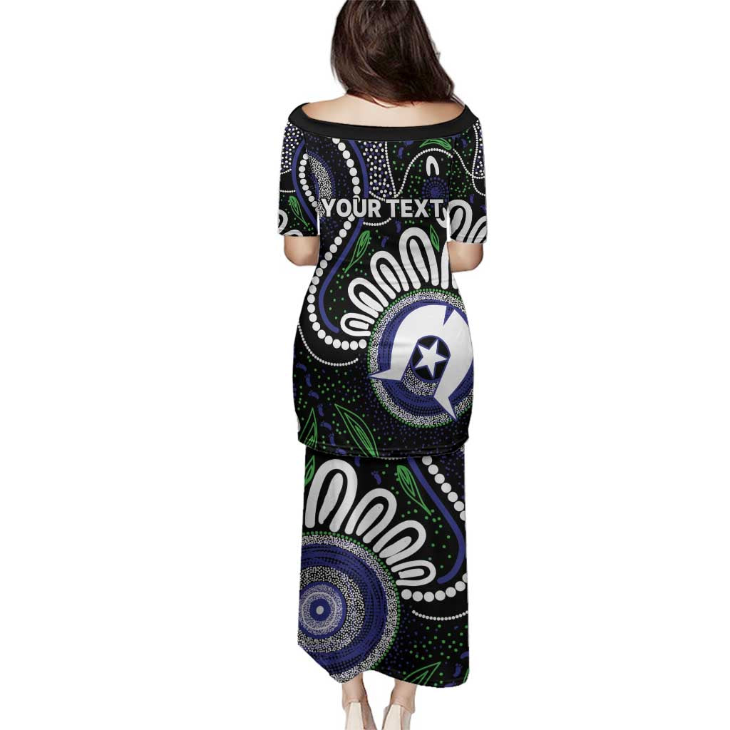 Torres Strait Islander Aboriginal Dot Painting Personalised Family Matching Puletasi and Hawaiian Shirt