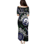 Torres Strait Islander Aboriginal Dot Painting Personalised Family Matching Puletasi and Hawaiian Shirt