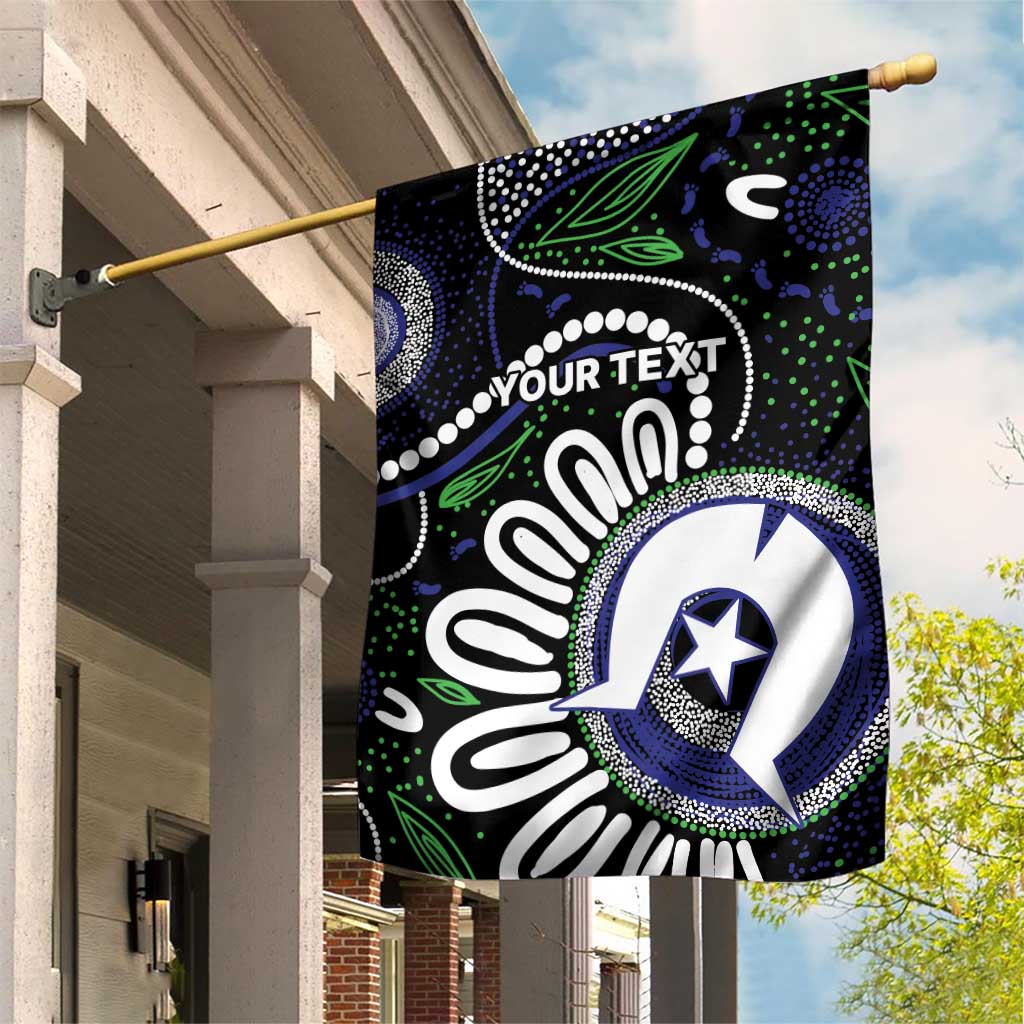 Torres Strait Islander Aboriginal Dot Painting Personalised Garden Flag