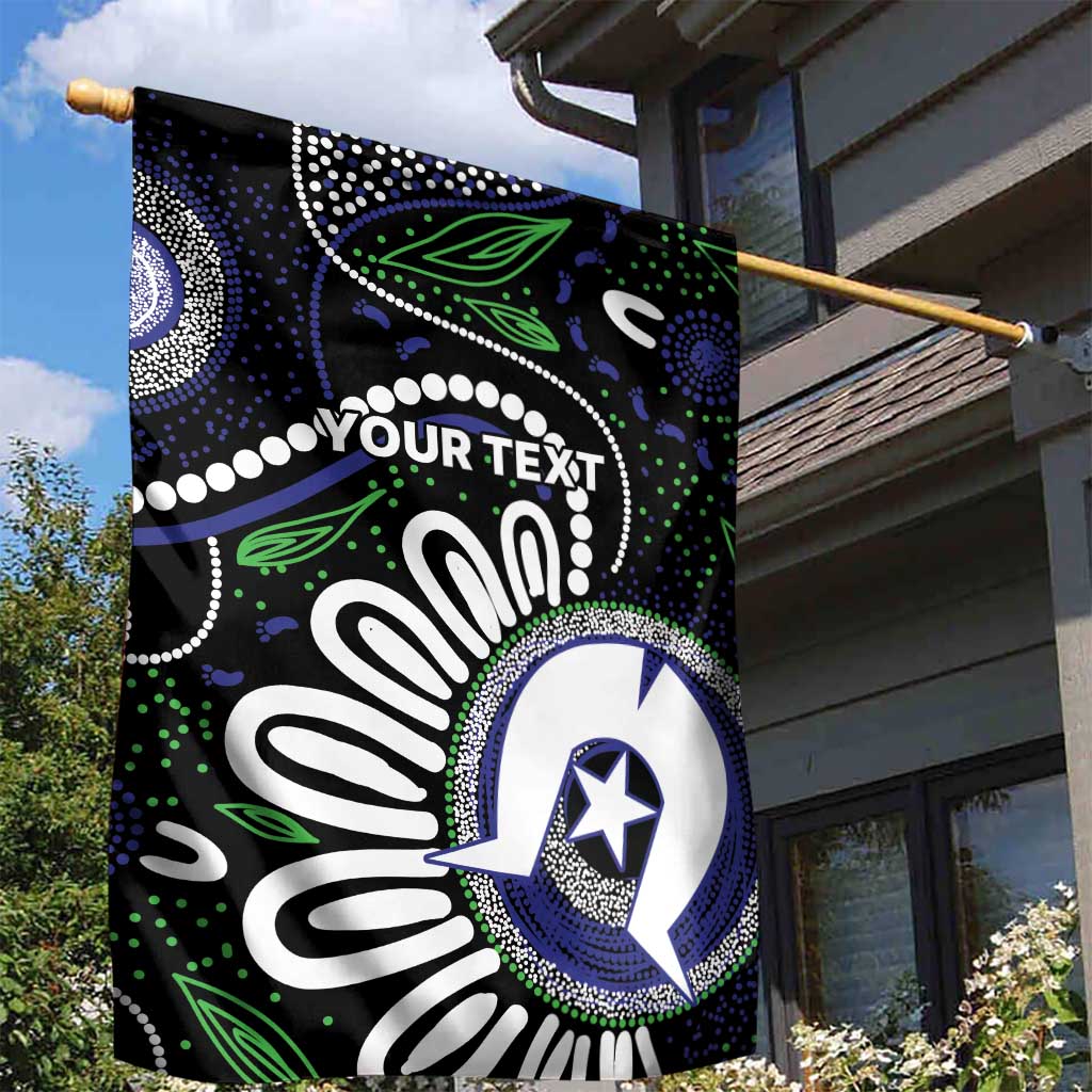 Torres Strait Islander Aboriginal Dot Painting Personalised Garden Flag