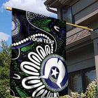 Torres Strait Islander Aboriginal Dot Painting Personalised Garden Flag