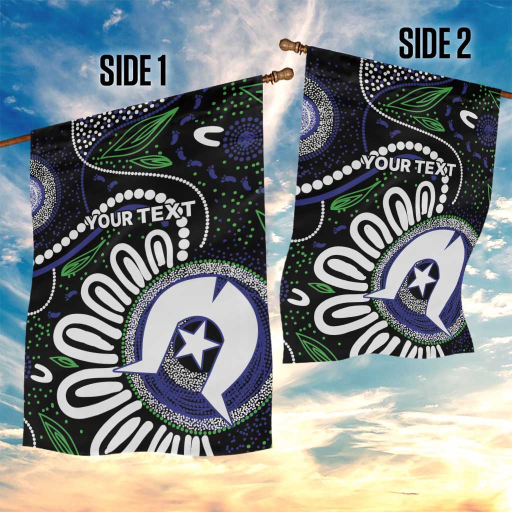 Torres Strait Islander Aboriginal Dot Painting Personalised Garden Flag