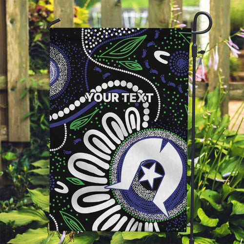 Torres Strait Islander Aboriginal Dot Painting Personalised Garden Flag