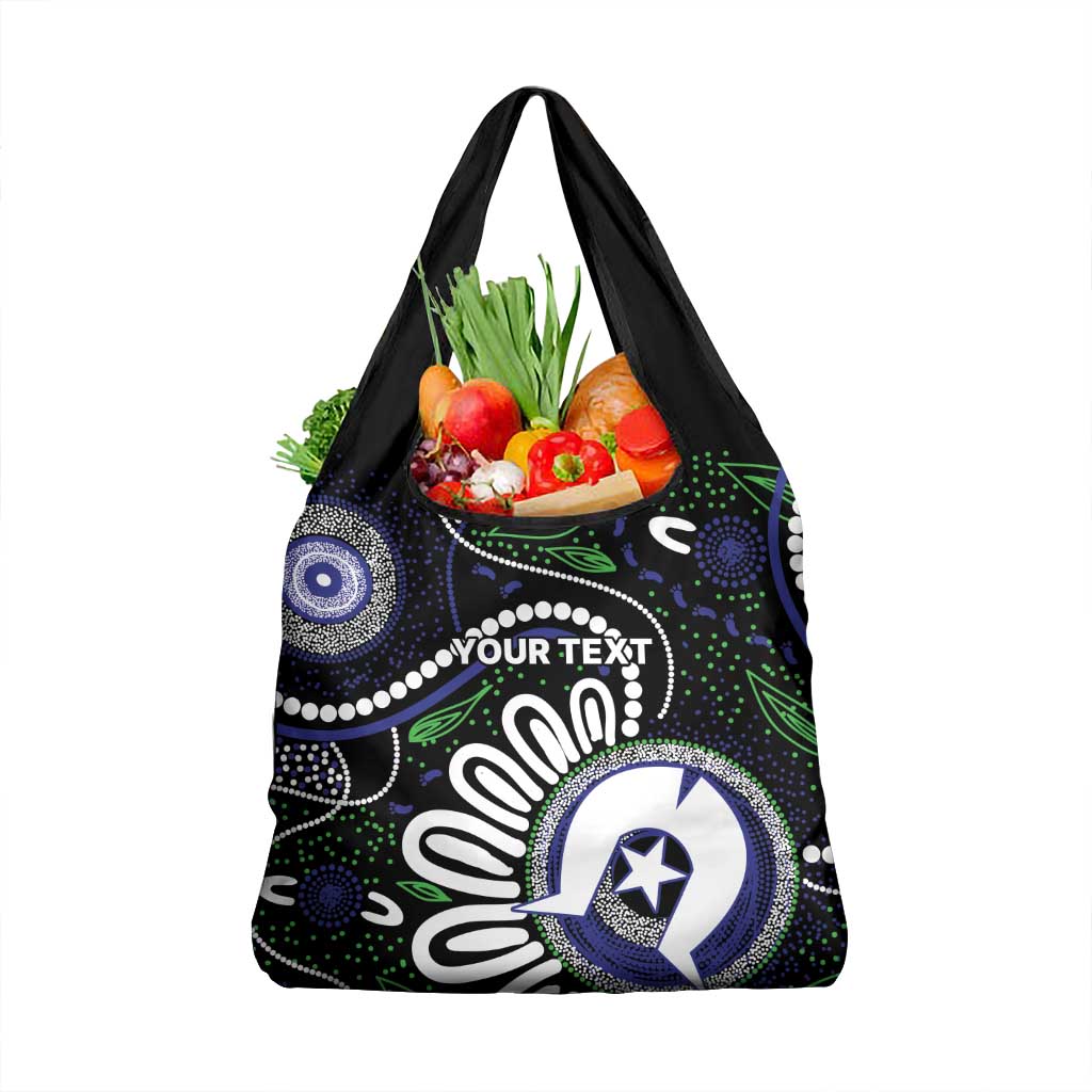 Torres Strait Islander Aboriginal Dot Painting Personalised Grocery Bag