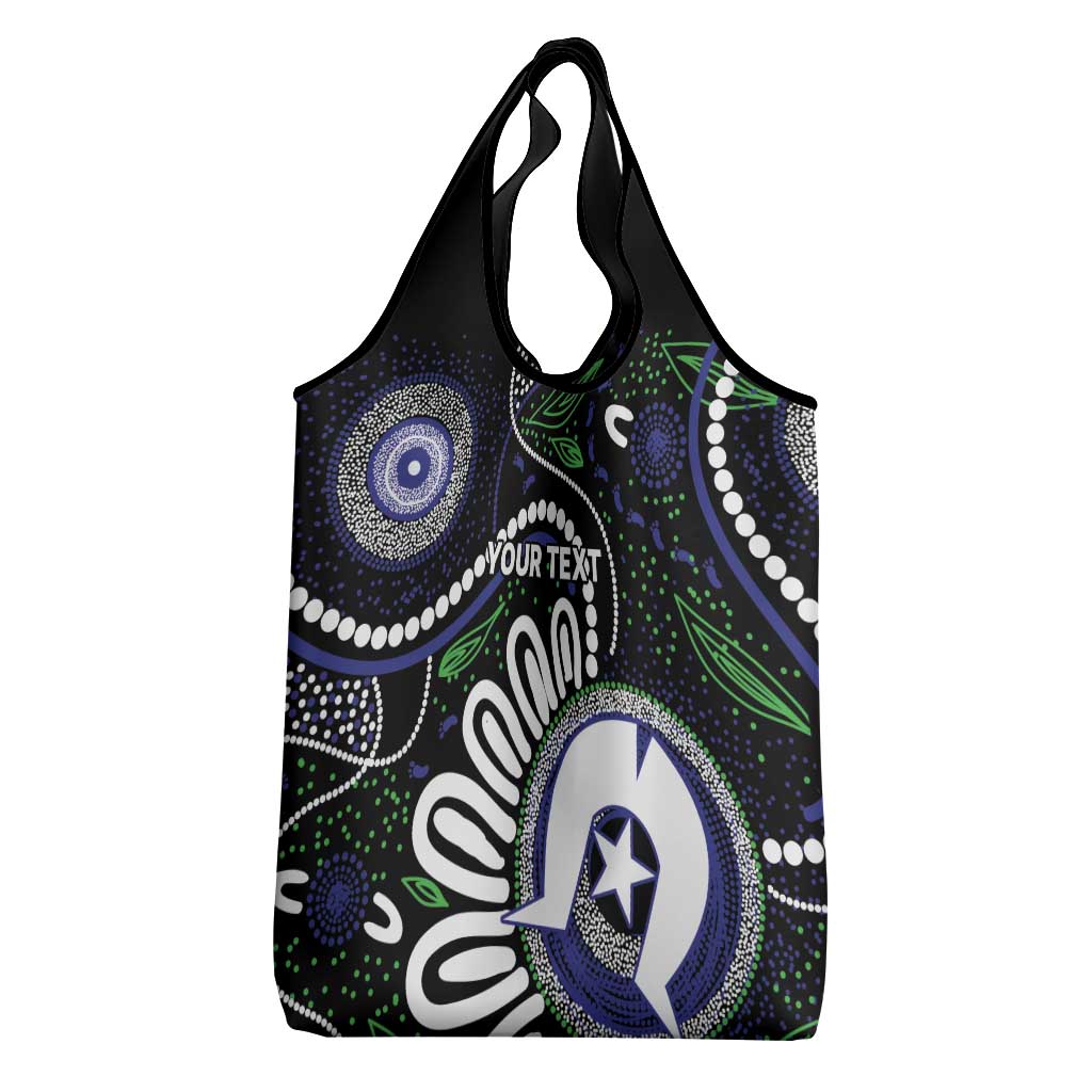 Torres Strait Islander Aboriginal Dot Painting Personalised Grocery Bag