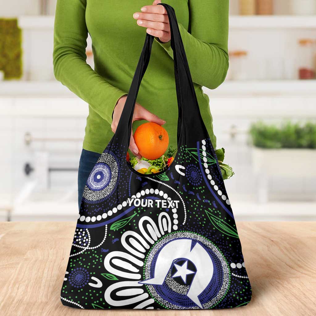Torres Strait Islander Aboriginal Dot Painting Personalised Grocery Bag