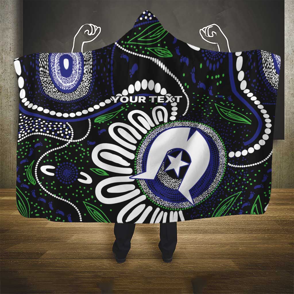 Torres Strait Islander Aboriginal Dot Painting Personalised Hooded Blanket