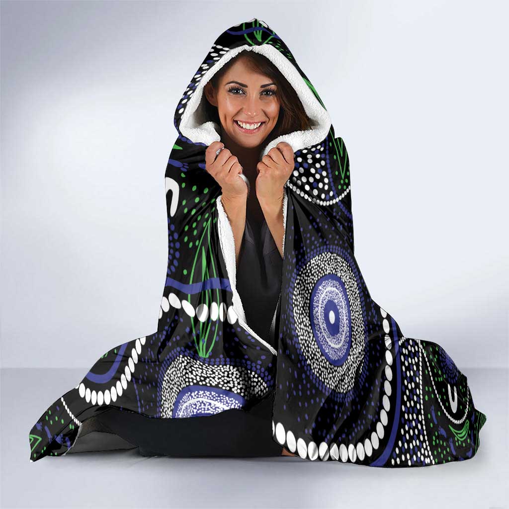 Torres Strait Islander Aboriginal Dot Painting Personalised Hooded Blanket