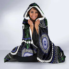 Torres Strait Islander Aboriginal Dot Painting Personalised Hooded Blanket