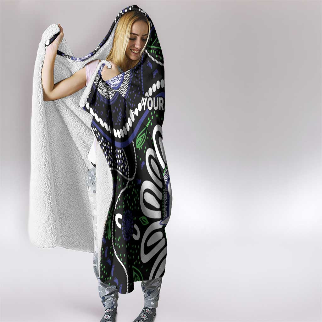 Torres Strait Islander Aboriginal Dot Painting Personalised Hooded Blanket