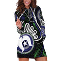Torres Strait Islander Aboriginal Dot Painting Personalised Hoodie Dress