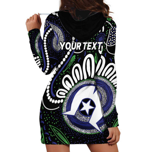 Torres Strait Islander Aboriginal Dot Painting Personalised Hoodie Dress