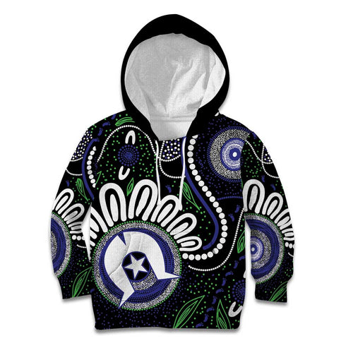 Torres Strait Islander Aboriginal Dot Painting Personalised Kid Hoodie