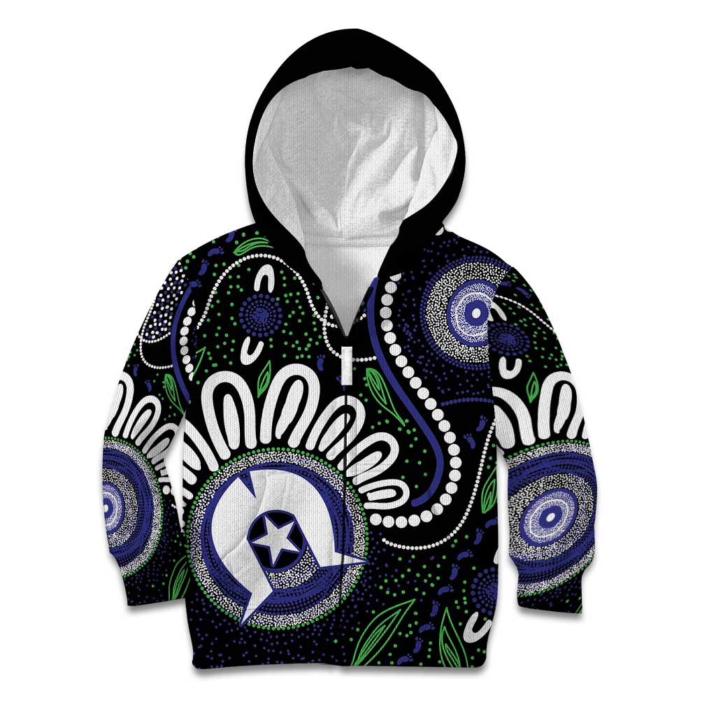 Torres Strait Islander Aboriginal Dot Painting Personalised Kid Hoodie