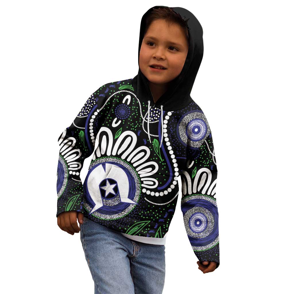 Torres Strait Islander Aboriginal Dot Painting Personalised Kid Hoodie