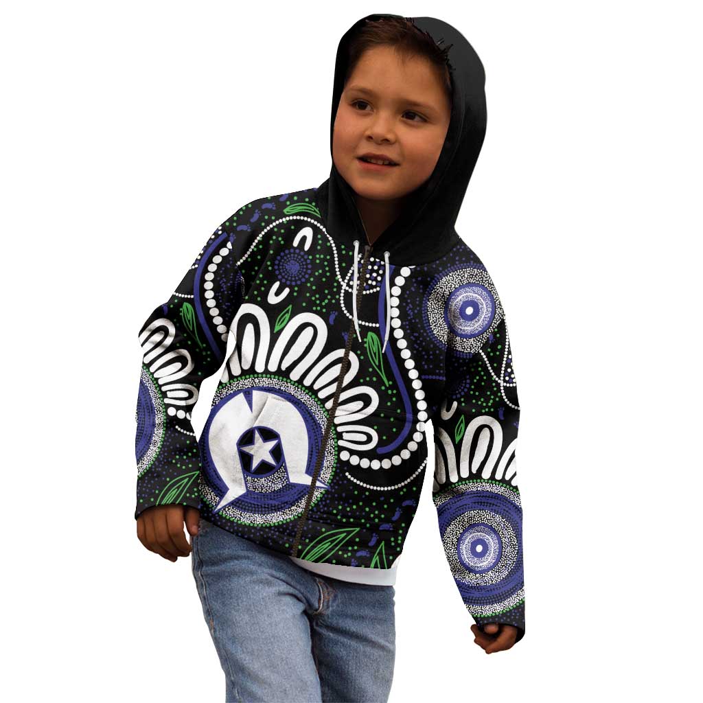 Torres Strait Islander Aboriginal Dot Painting Personalised Kid Hoodie