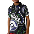 Torres Strait Islander Aboriginal Dot Painting Personalised Kid Polo Shirt