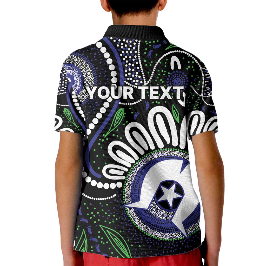 Torres Strait Islander Aboriginal Dot Painting Personalised Kid Polo Shirt