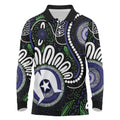 Torres Strait Islander Aboriginal Dot Painting Personalised Long Sleeve Polo Shirt