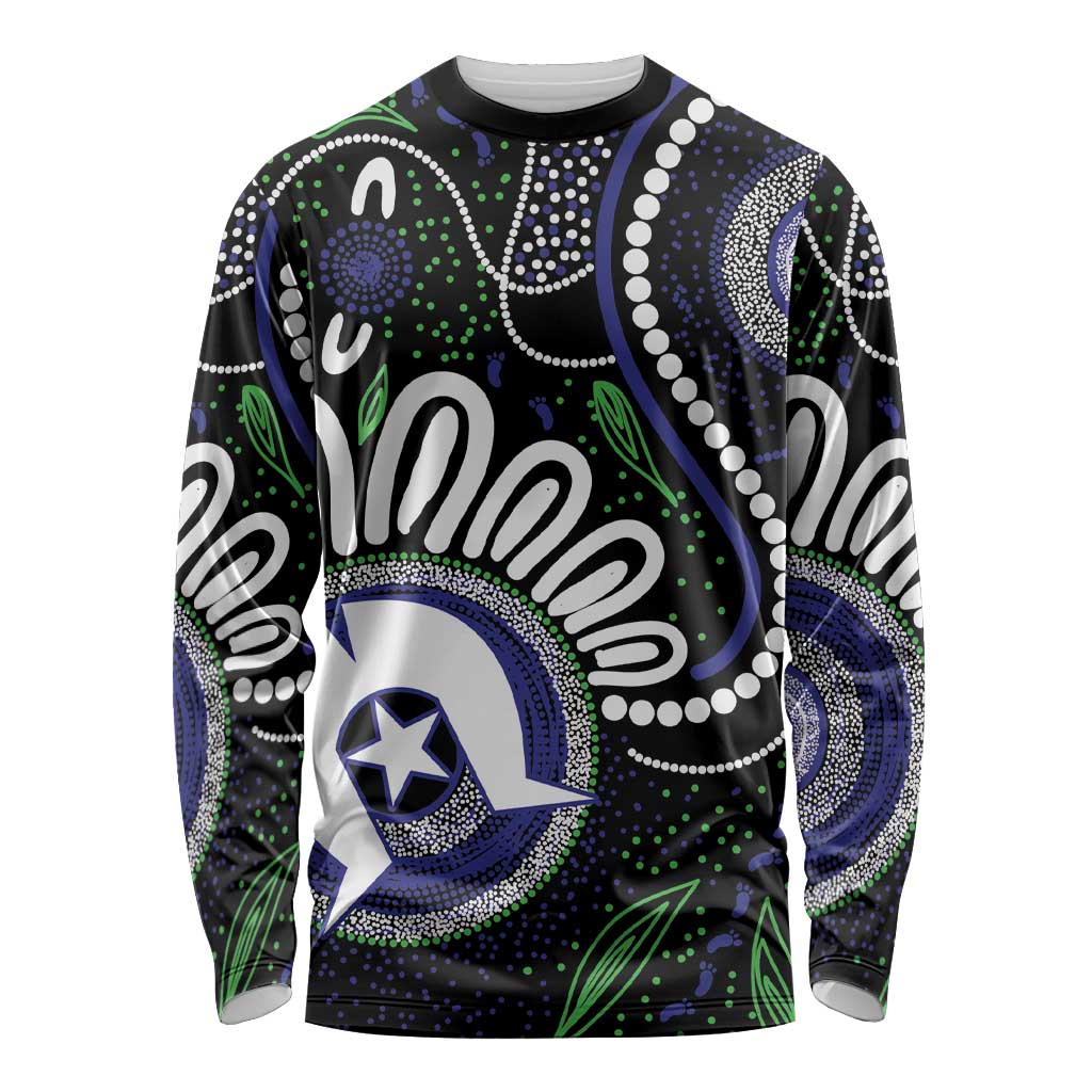 Torres Strait Islander Aboriginal Dot Painting Personalised Long Sleeve Shirt