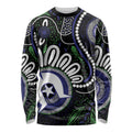 Torres Strait Islander Aboriginal Dot Painting Personalised Long Sleeve Shirt