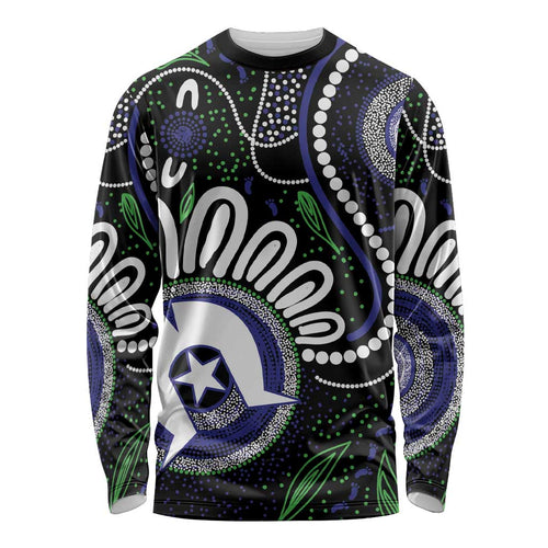 Torres Strait Islander Aboriginal Dot Painting Personalised Long Sleeve Shirt