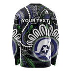 Torres Strait Islander Aboriginal Dot Painting Personalised Long Sleeve Shirt