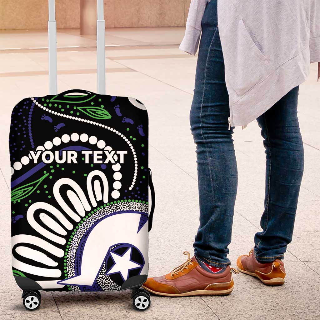 Torres Strait Islander Aboriginal Dot Painting Personalised Luggage Cover