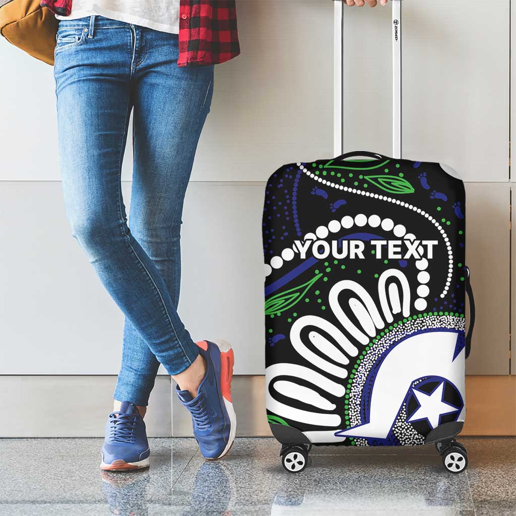 Torres Strait Islander Aboriginal Dot Painting Personalised Luggage Cover