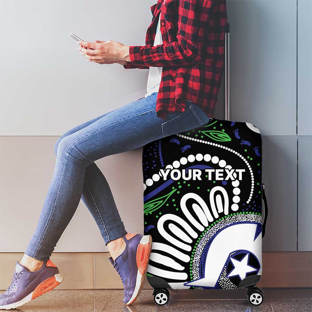 Torres Strait Islander Aboriginal Dot Painting Personalised Luggage Cover