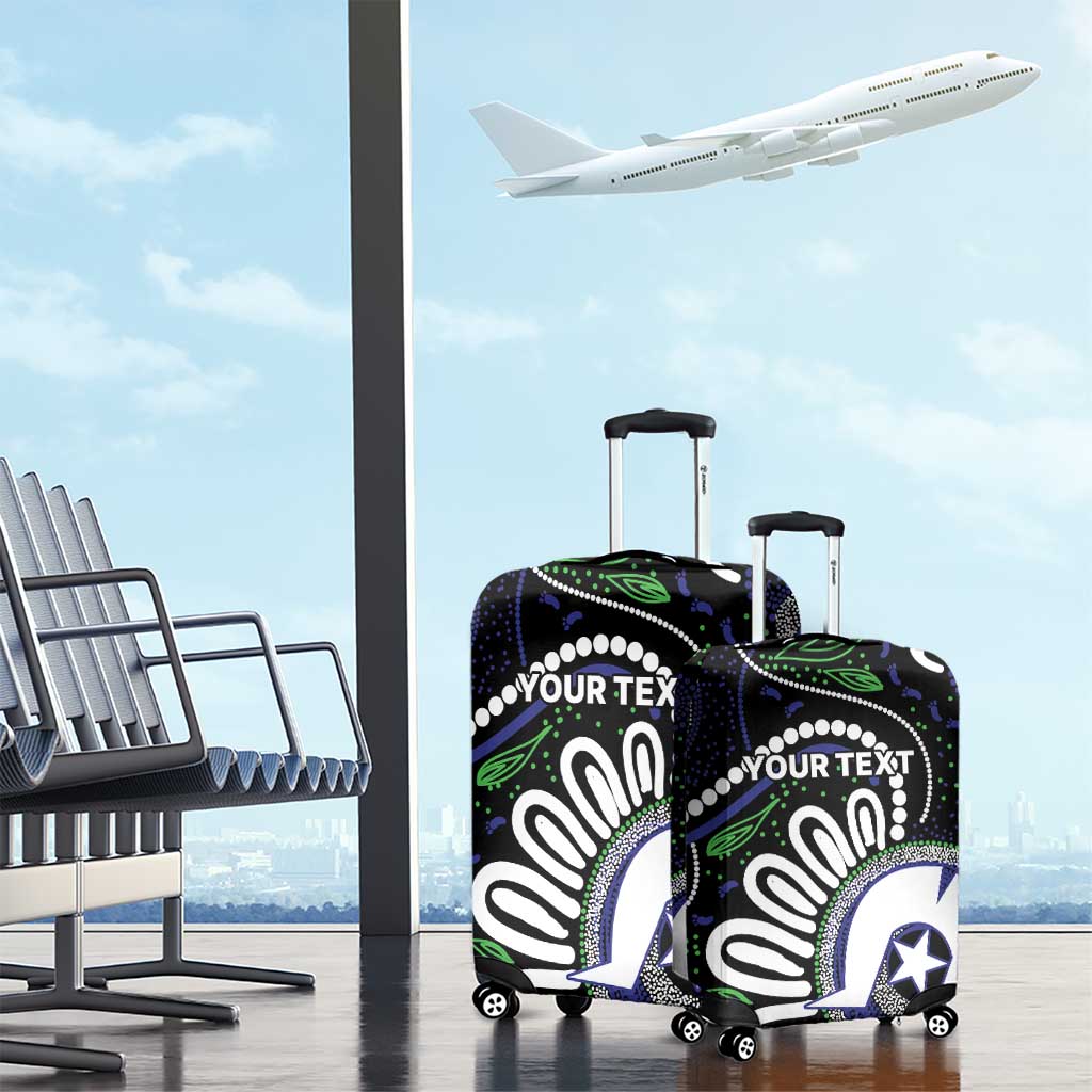Torres Strait Islander Aboriginal Dot Painting Personalised Luggage Cover