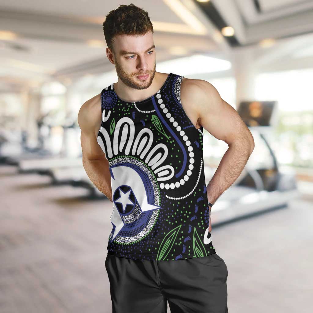 Torres Strait Islander Aboriginal Dot Painting Personalised Men Tank Top