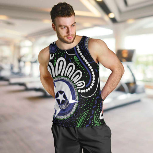 Torres Strait Islander Aboriginal Dot Painting Personalised Men Tank Top