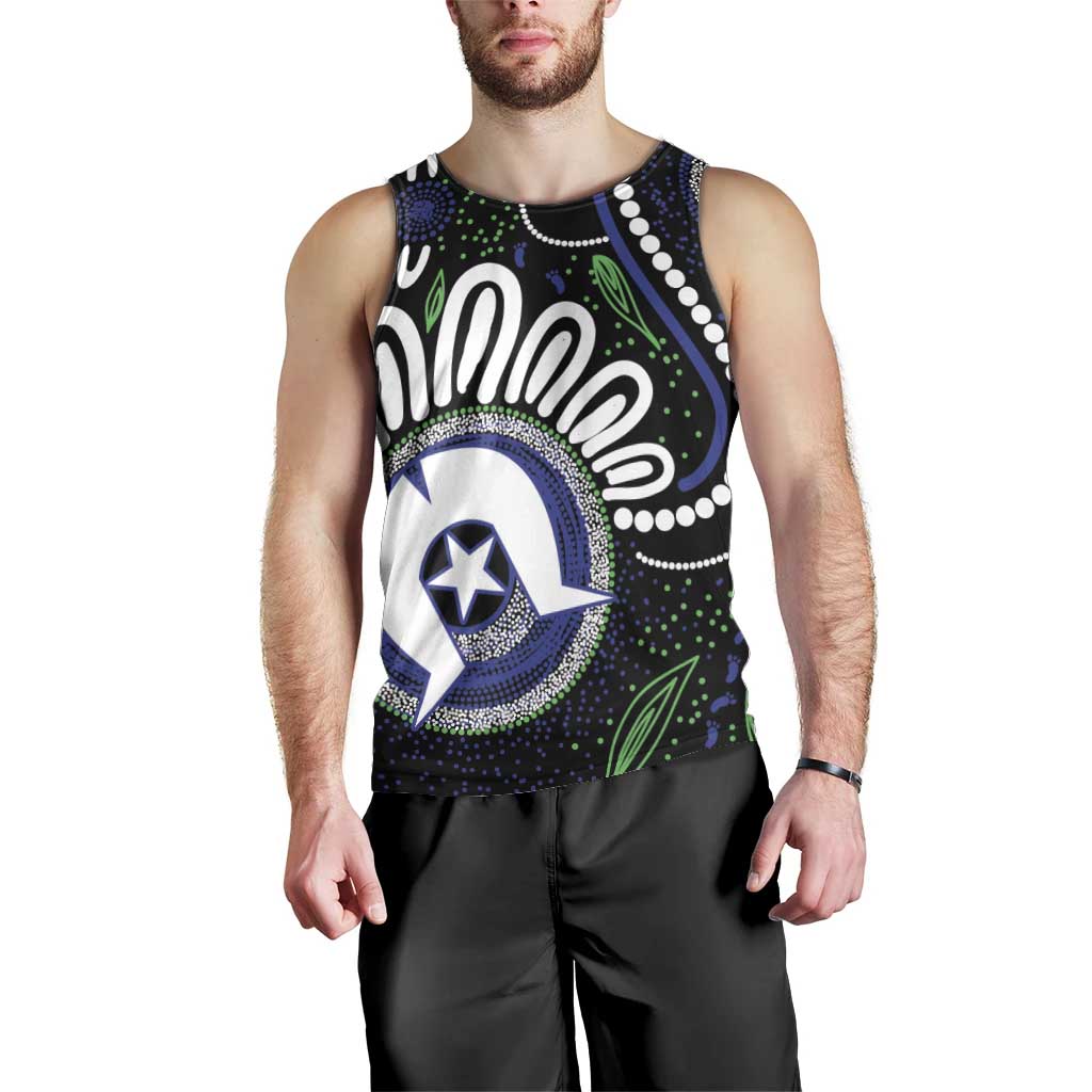 Torres Strait Islander Aboriginal Dot Painting Personalised Men Tank Top