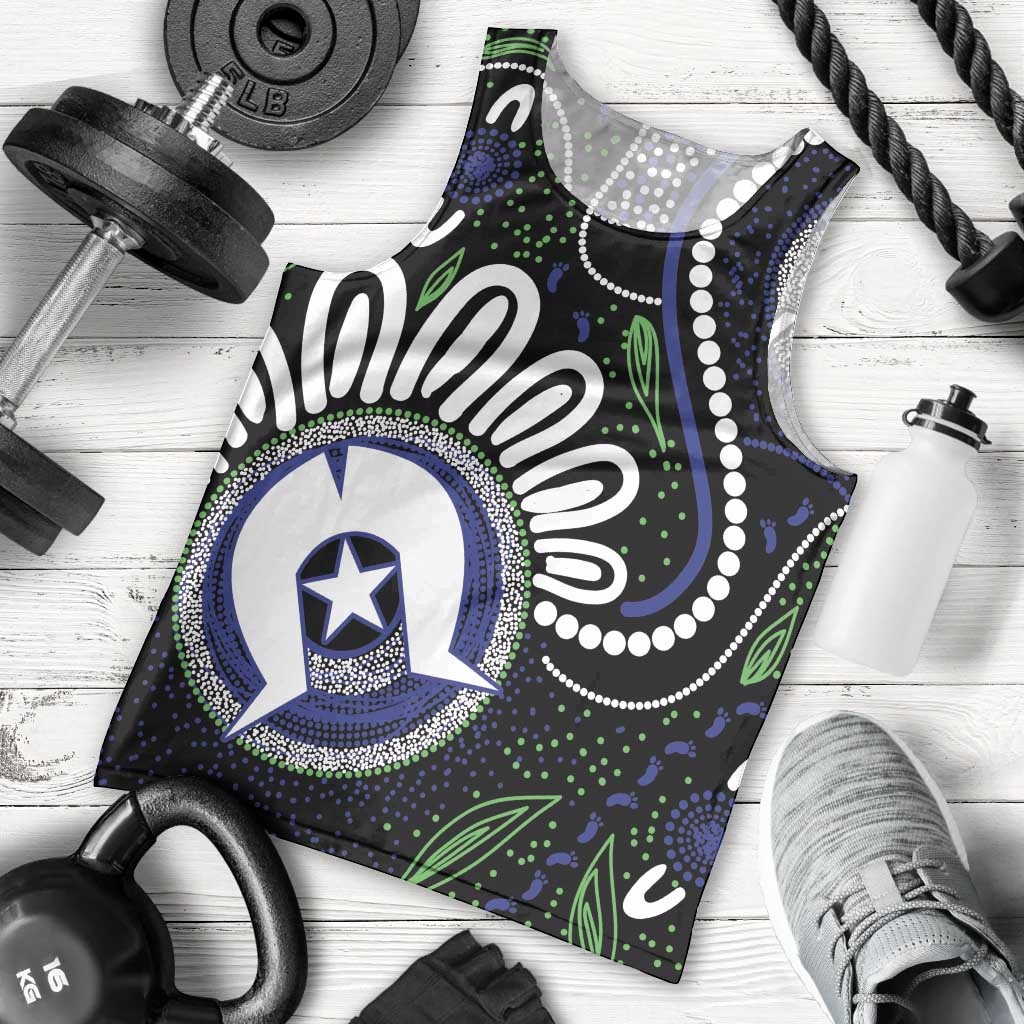 Torres Strait Islander Aboriginal Dot Painting Personalised Men Tank Top