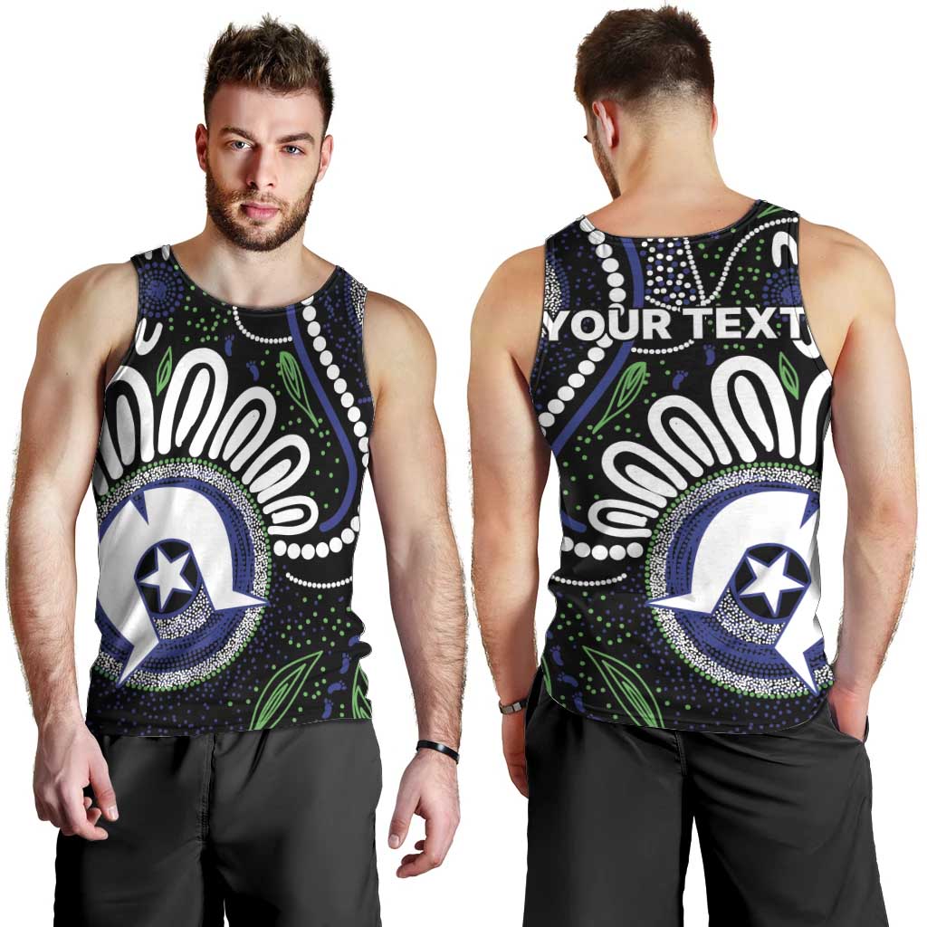 Torres Strait Islander Aboriginal Dot Painting Personalised Men Tank Top
